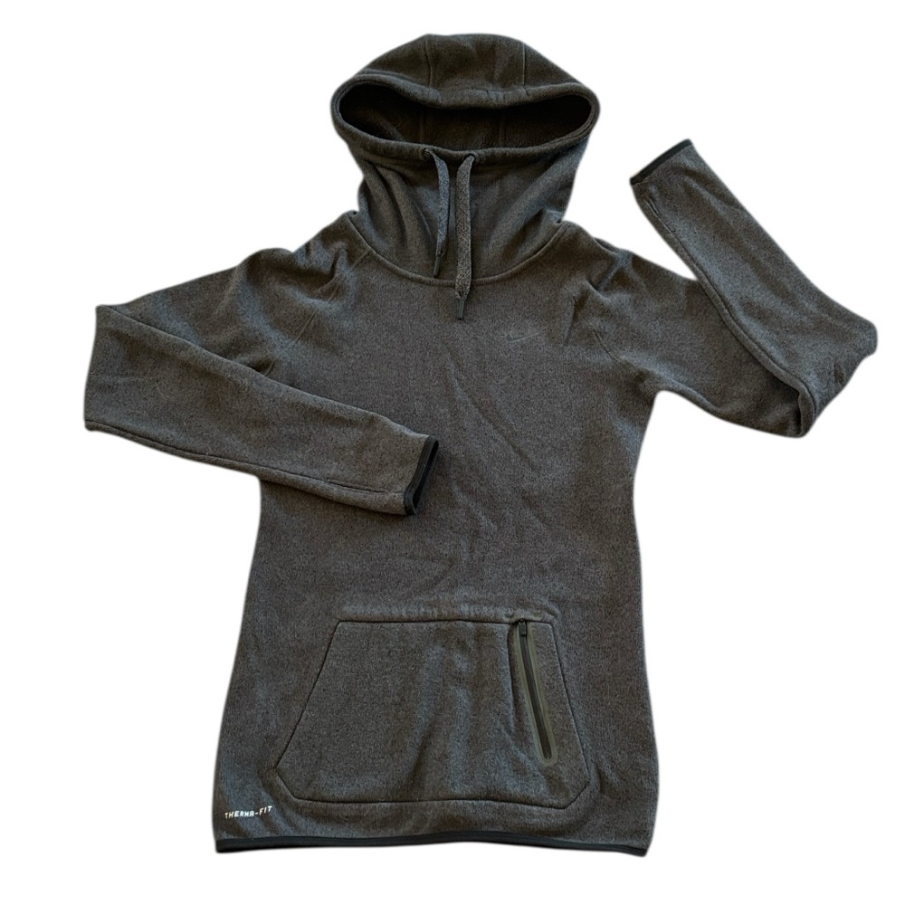 Nike Therma-‎ Fit Cowl Neck Charcoal Gray Hoodie Size S